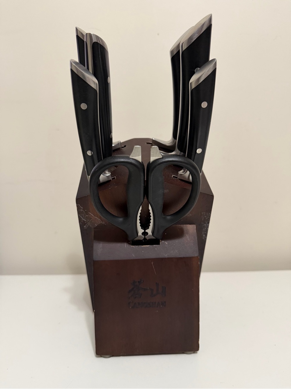 Cangshan Rainier Series 7 Pc Kitchen knives Block Set X50CrMoV15 German Steel